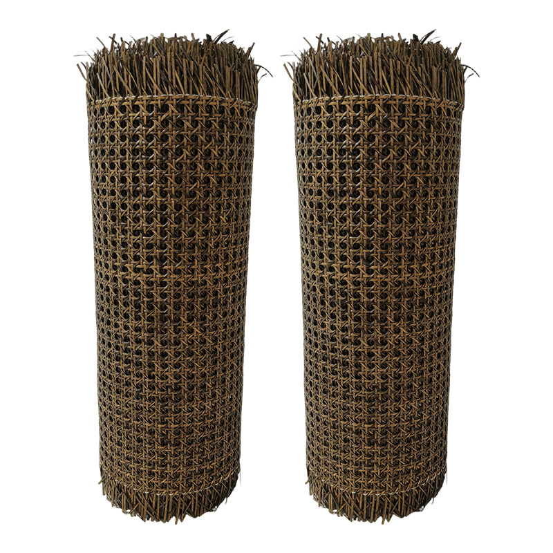 Factory Wholesale Black Walnut Color PE Plastic Furniture Rattan Cane Webbing