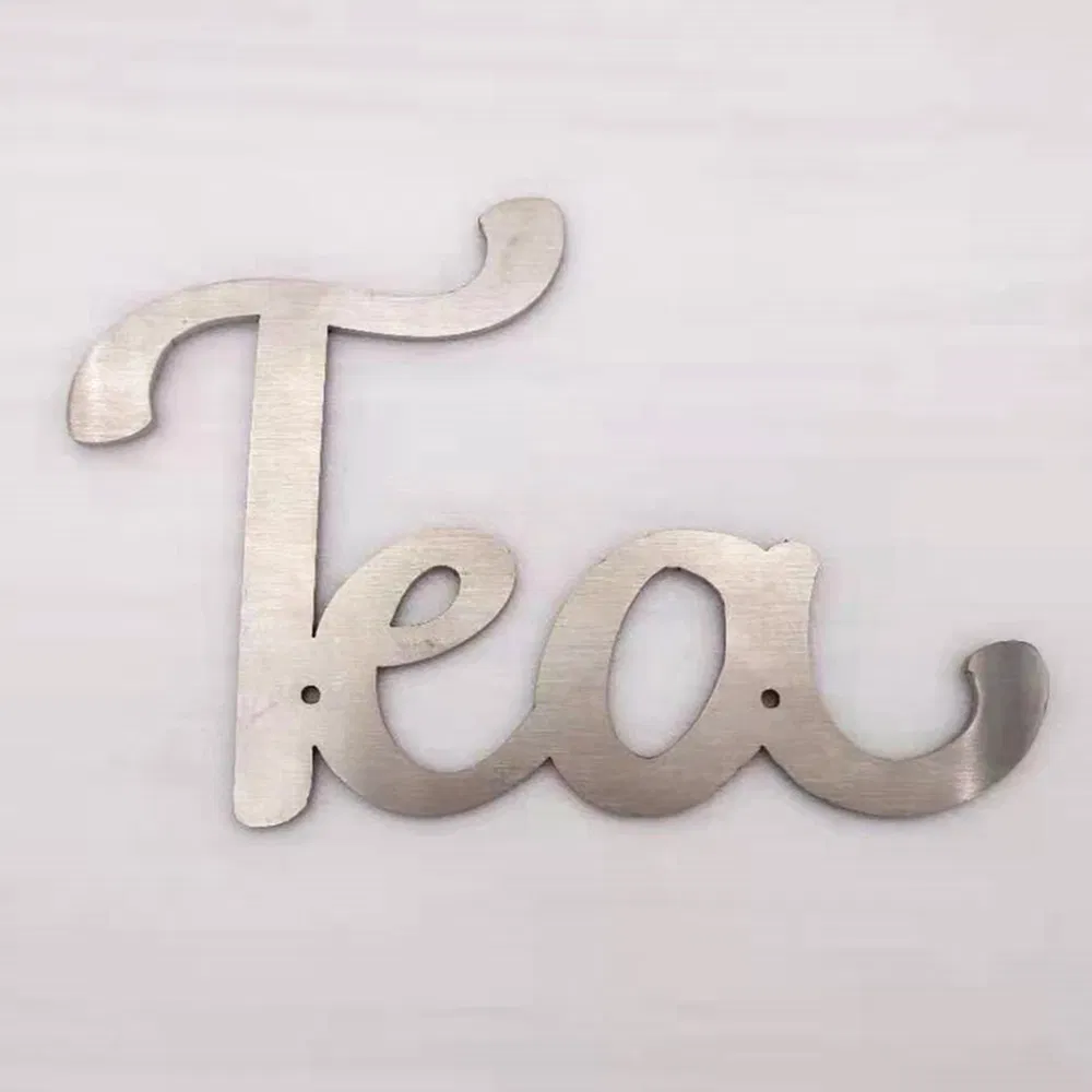 Metal Wall Word Sculpture Design Wire Sign Wall Decoration Letter Shape Home Decor