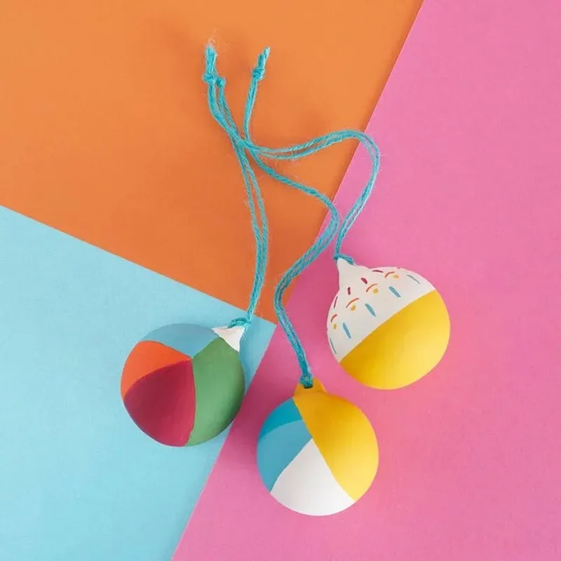 Rustic White Ceramic Holiday Ornaments 4