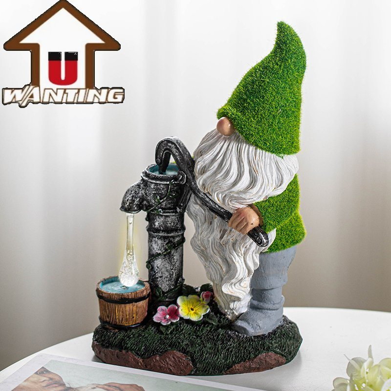 Exquisite Personality Creative Cute Dwarf Light Outdoor Decorative Small Ornaments Resin Material Crafts
