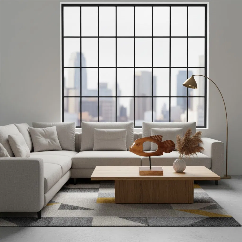 Teak Wood Fish Decor, Cutout Design + Carved Detail, Coastal Tabletop Accent