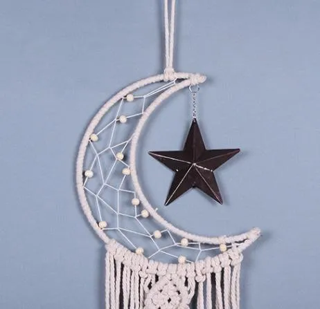 Bohemian Woven Handmade Moon and Star Dream Catcher
