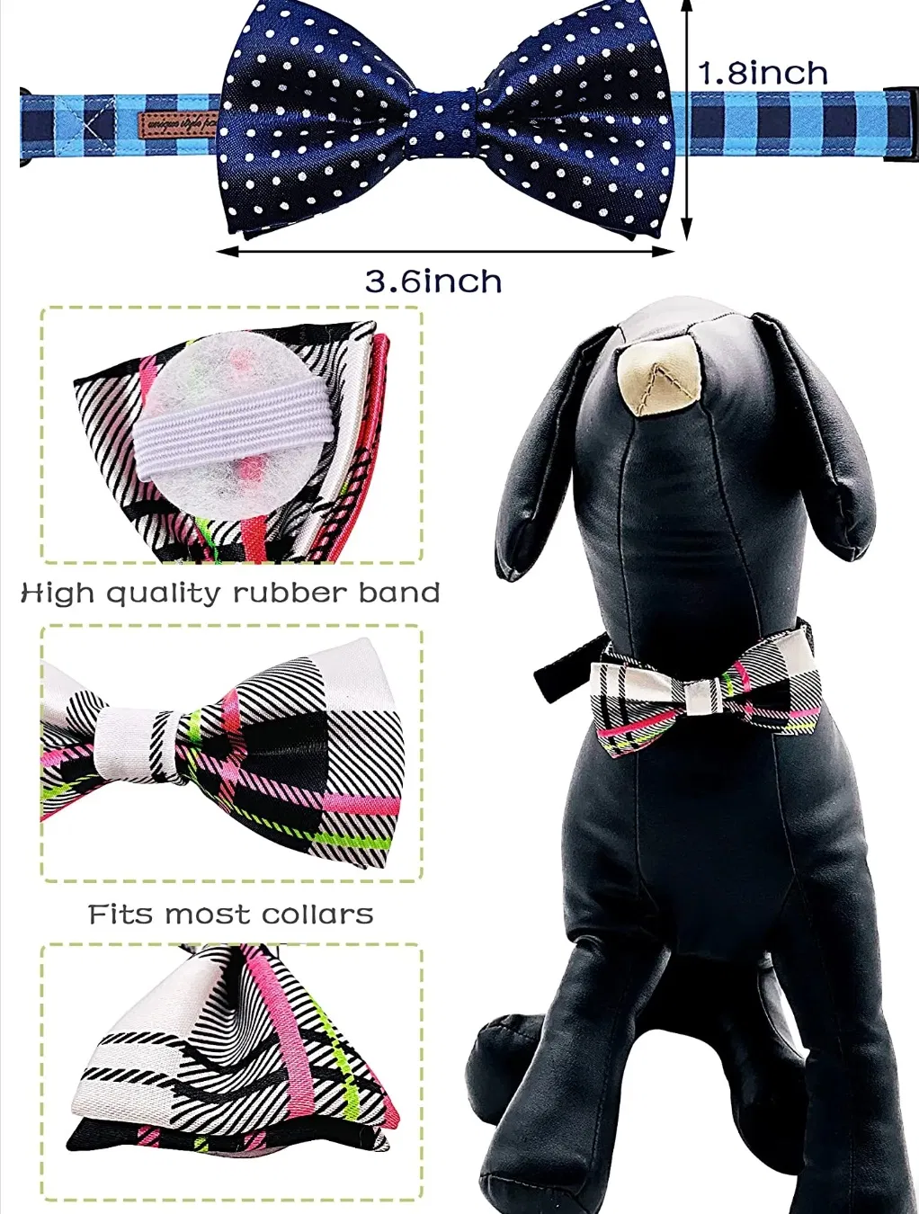 Custom Logo Bowknot Designer Luxury Cat Pet Hair Accessories