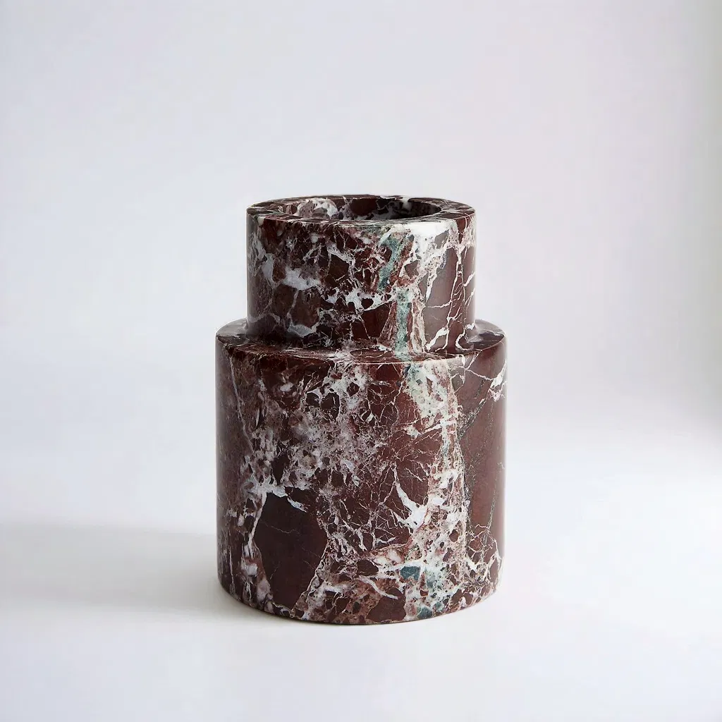 Red Marble Vase 1