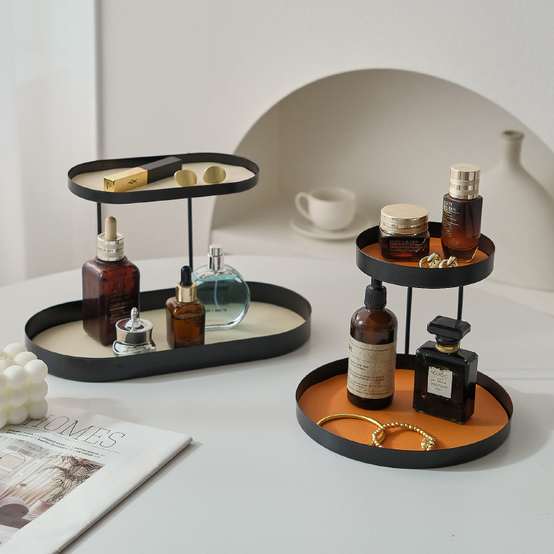 Custom Color Wrought Iron Storage Basket, Bathroom Toiletries Organizer