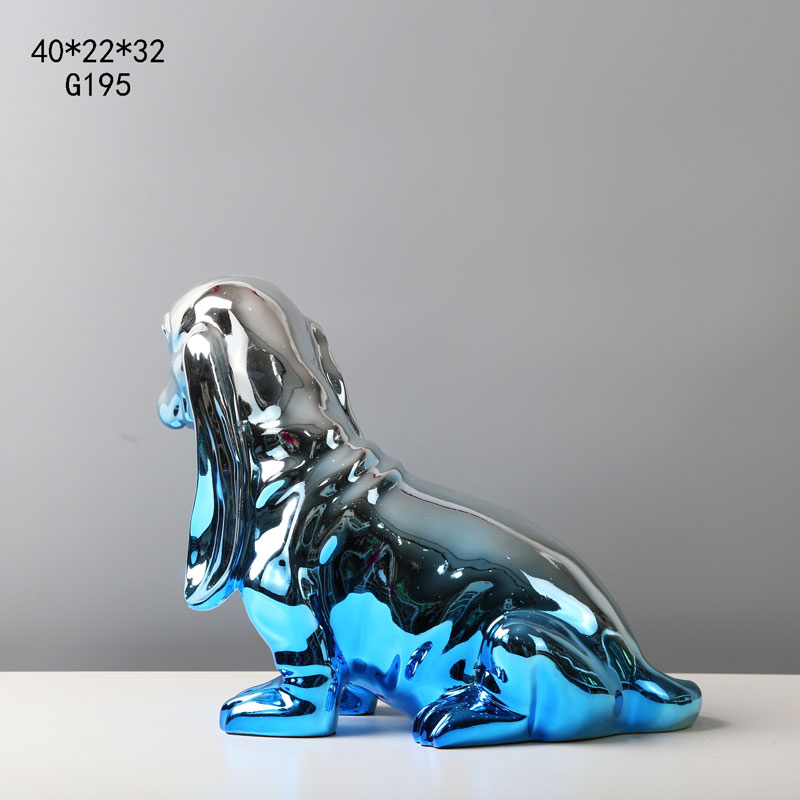 Customized Home Decorative Ornaments Fierce Dog Figurine Resin Animal Crafts