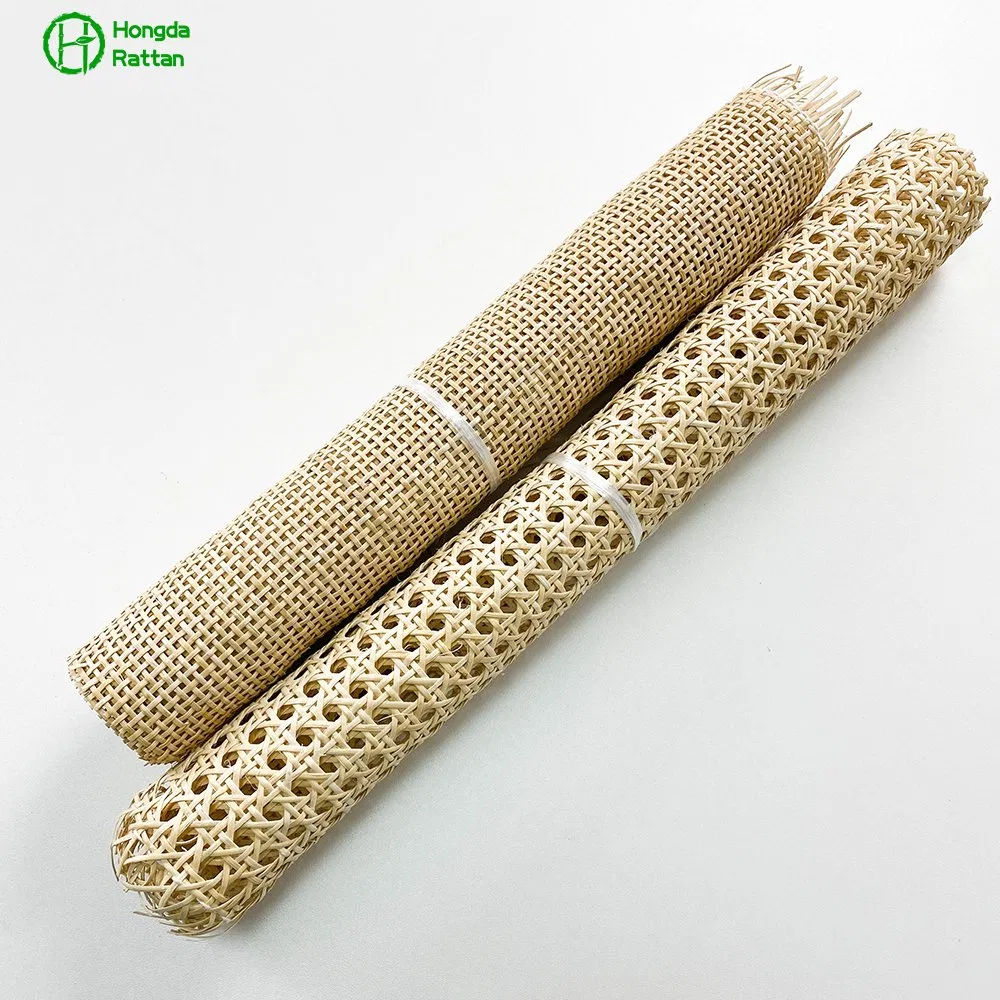 Eco Friendly Natural Rattan Cane Webbing Rattan 6X6 Square Mesh Webbing Roll