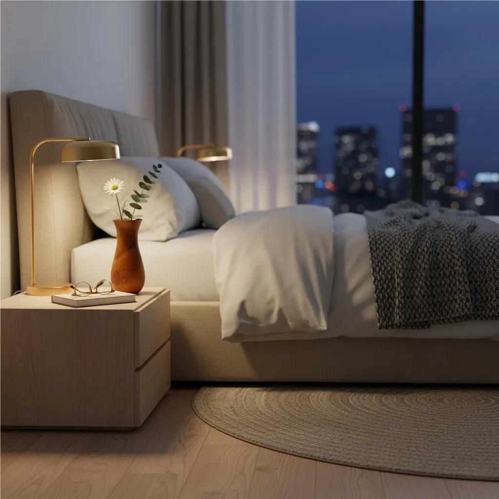 Curved Teak Flower Vase, Handcrafted Wood, Stylish for Home &amp; Flower Accents