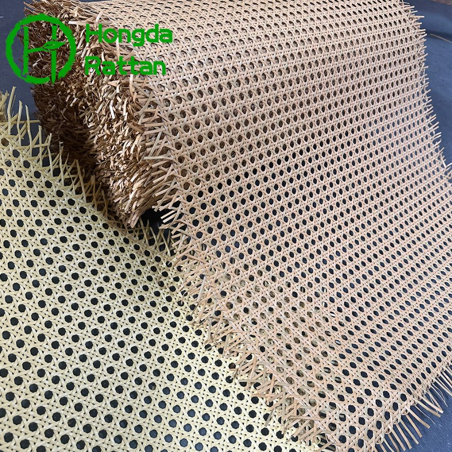 Two-Tone Teal and Yellow PE Rattan Mesh Roll for Chairs