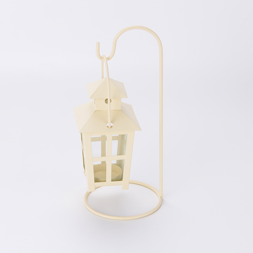 Black Decorative Hanging Lantern Candle Holder Wrought Iron Metal Candle Holders Industrial Candelabra