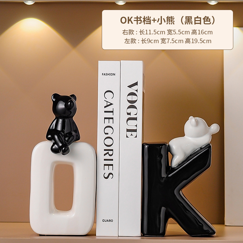 Luxury Contemporary Decorative Bookends, Elegant Home Office Accessories
