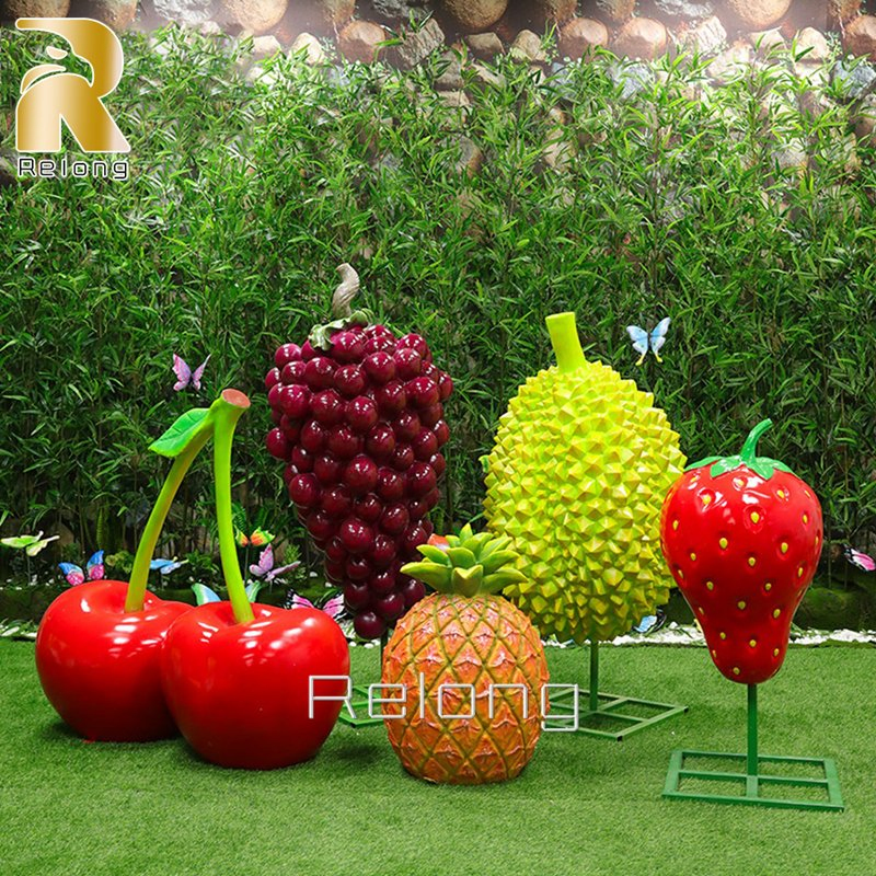 Wholesale Modern Decorative Large Fiberglass Resin Fruit Vegetable Sculpture