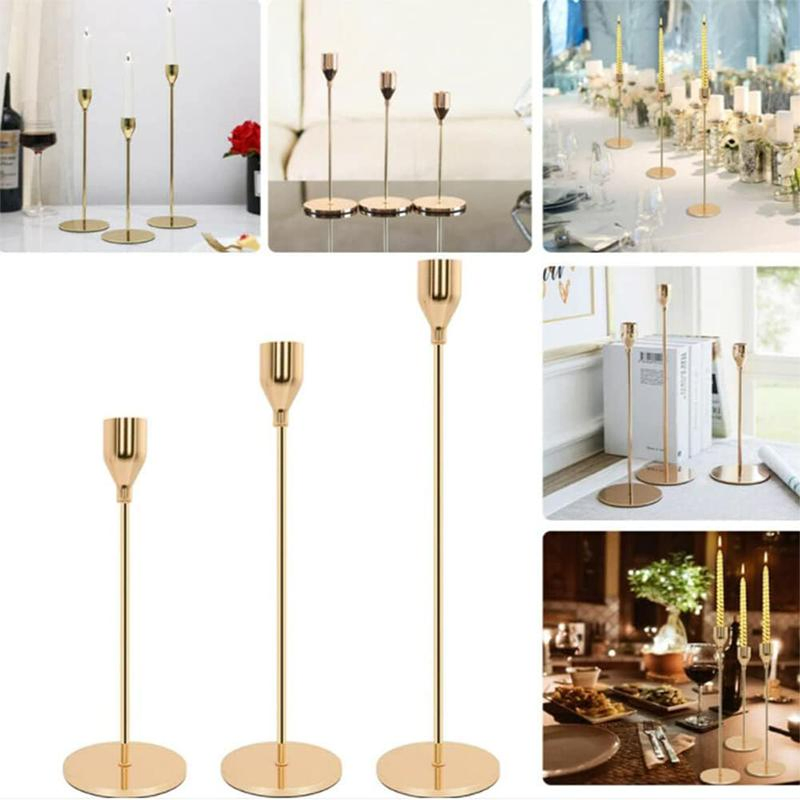 High Density Tall Centerpiece Stands Iron Candle Holders for Weddings Decorative Candle Stands Church Candle Holder Black Candlestick Holders Floor Standing