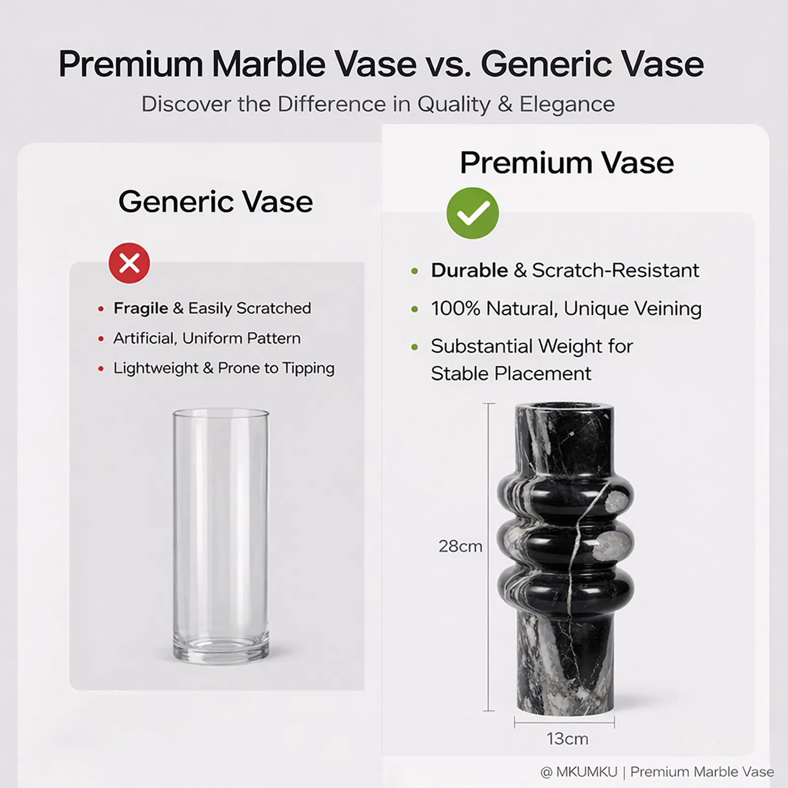 Marble Flower Vase Display 9