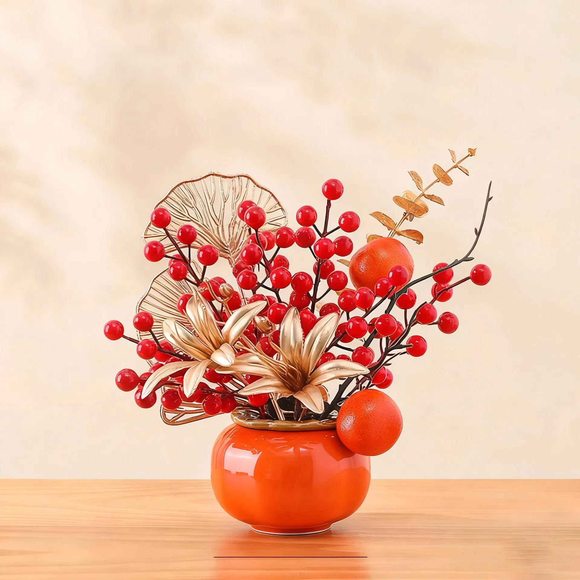 Artificial Flower Tabletop Ornaments with a High-End Feel, Artificial Flower Decoration for Living Rooms and Dining Rooms