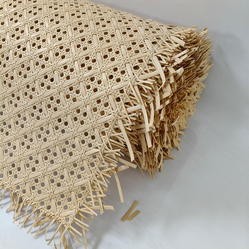 Floral Weave Natural Appearance Furniture Making Synthetic Rattan Webbing Roll
