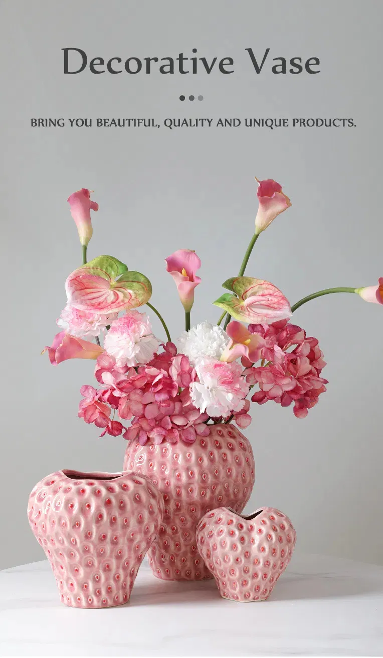 Strawberry Ceramic Vase