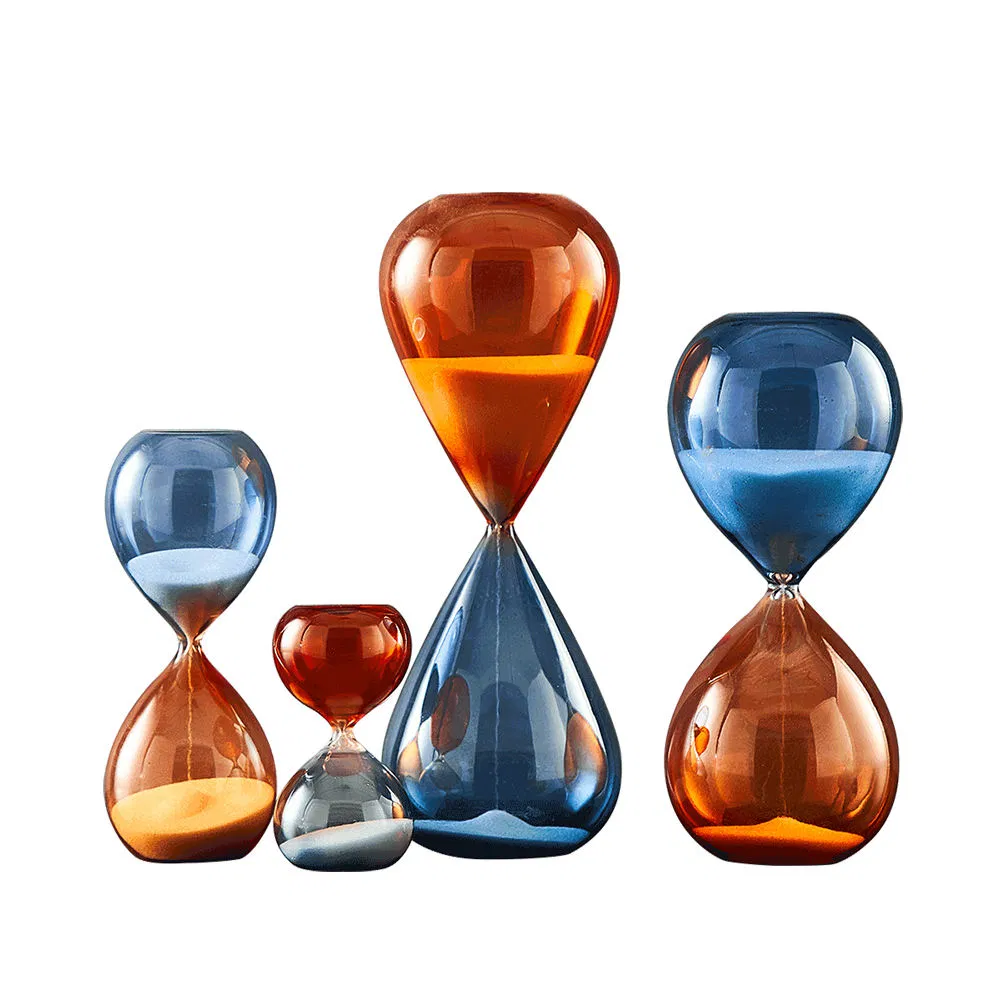 Creative Sand Clock Hourglass Nordic Style Home Decor Modern Stained Glass Ornament