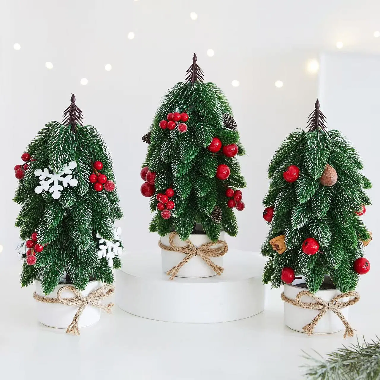 Desktop Mini Christmas Tree Small Potted Decoration Christmas Ornaments