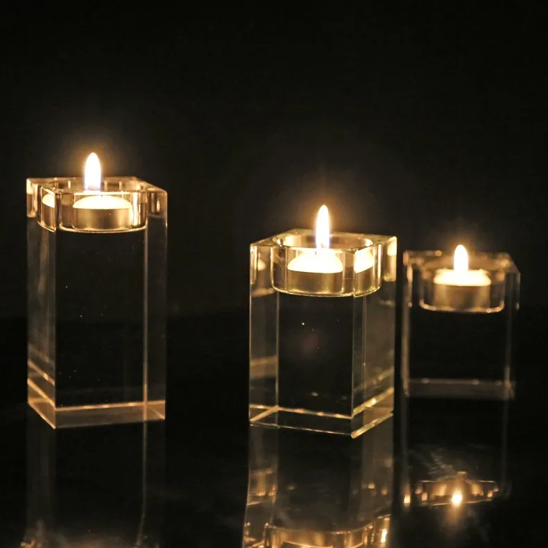 Crystal Glass Candle Holder Decoration