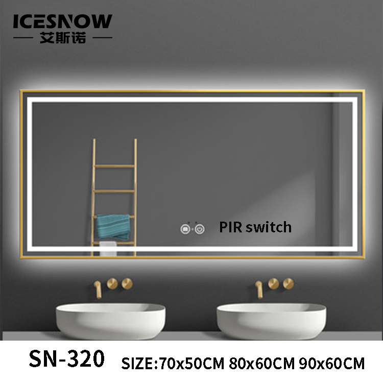 Frame Decorative Cabinet Bathroom Wall Infinity Glass LED Light Smart Mirror