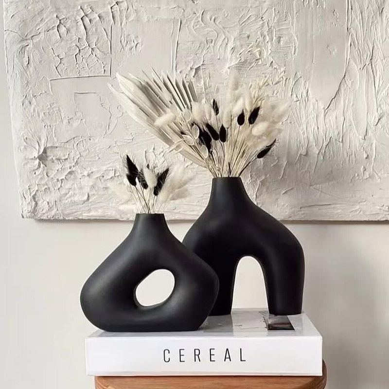 Creative Ceramic Vases, Living Room Flower Arrangements, Geometric Flower Vases, Decorative Items