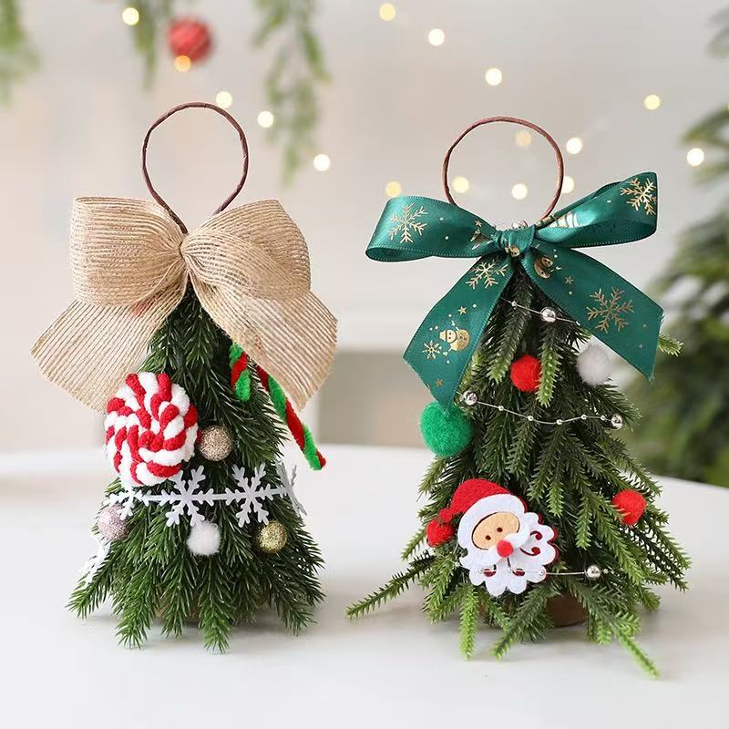 Mini Desktop Christmas Tree Ornament Christmas Scene Pendant Decoration