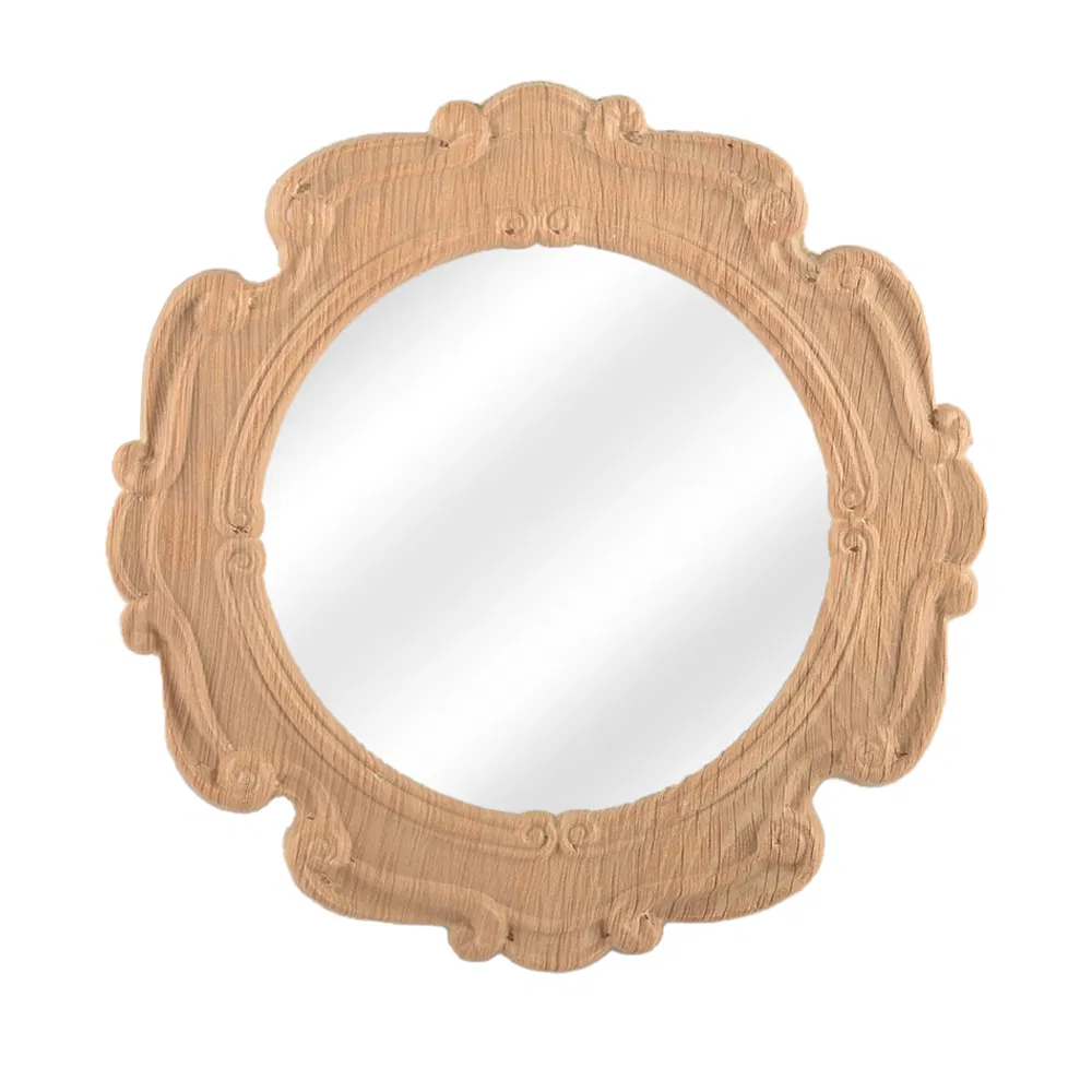 Wooden Squiggle Natural Color Mirror