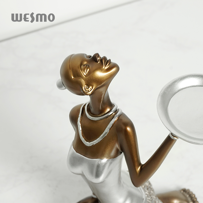 Figure Statue Home Decoration Luxury Office Decorative Resin Candle Holders