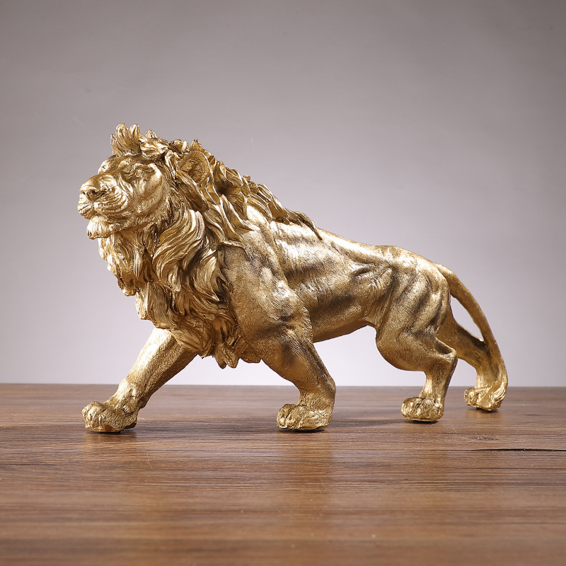 Wholesale Creative Auspicious Decorative Lion Resin Desktop Craft for Living Room