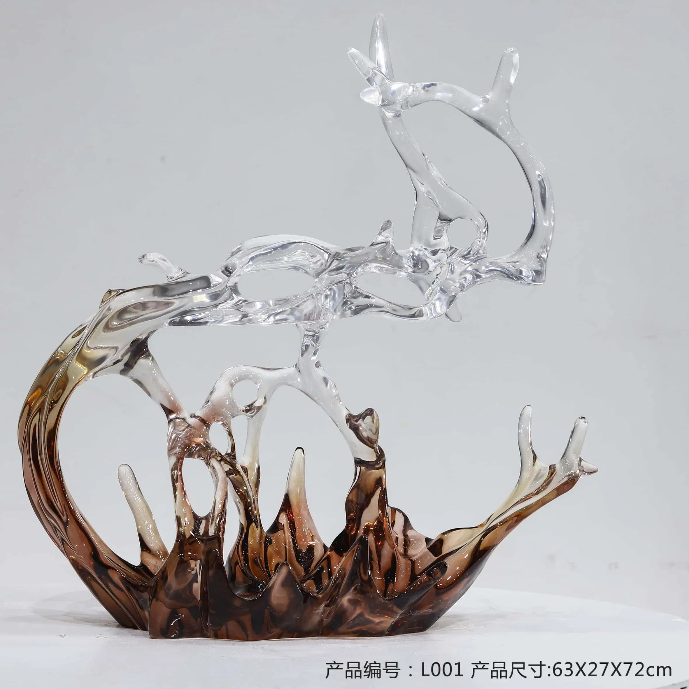 Customize Decorative PMMA Acrylic Resin Sculpture Crafts for Arts Gallery
