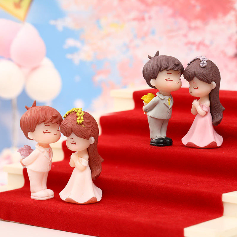 Mini Cartoon Wedding Lover Figurines Cake Desktop Car Decoration (CFGFC25002)