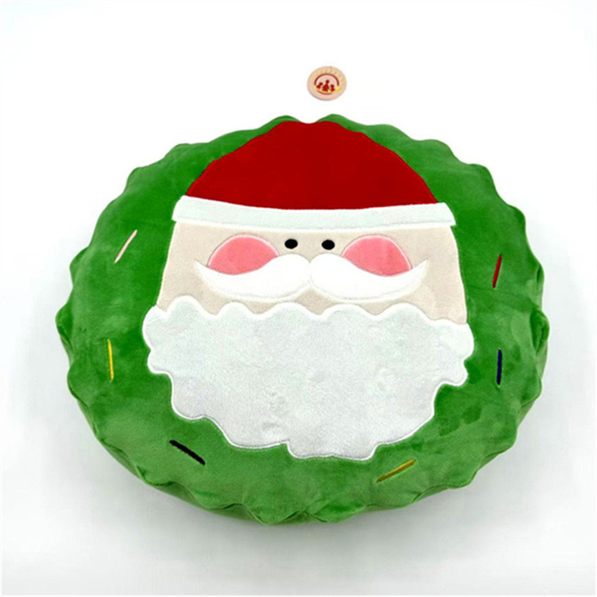 Decorative Holiday Santa Pillow for Bookcases with Prop Design