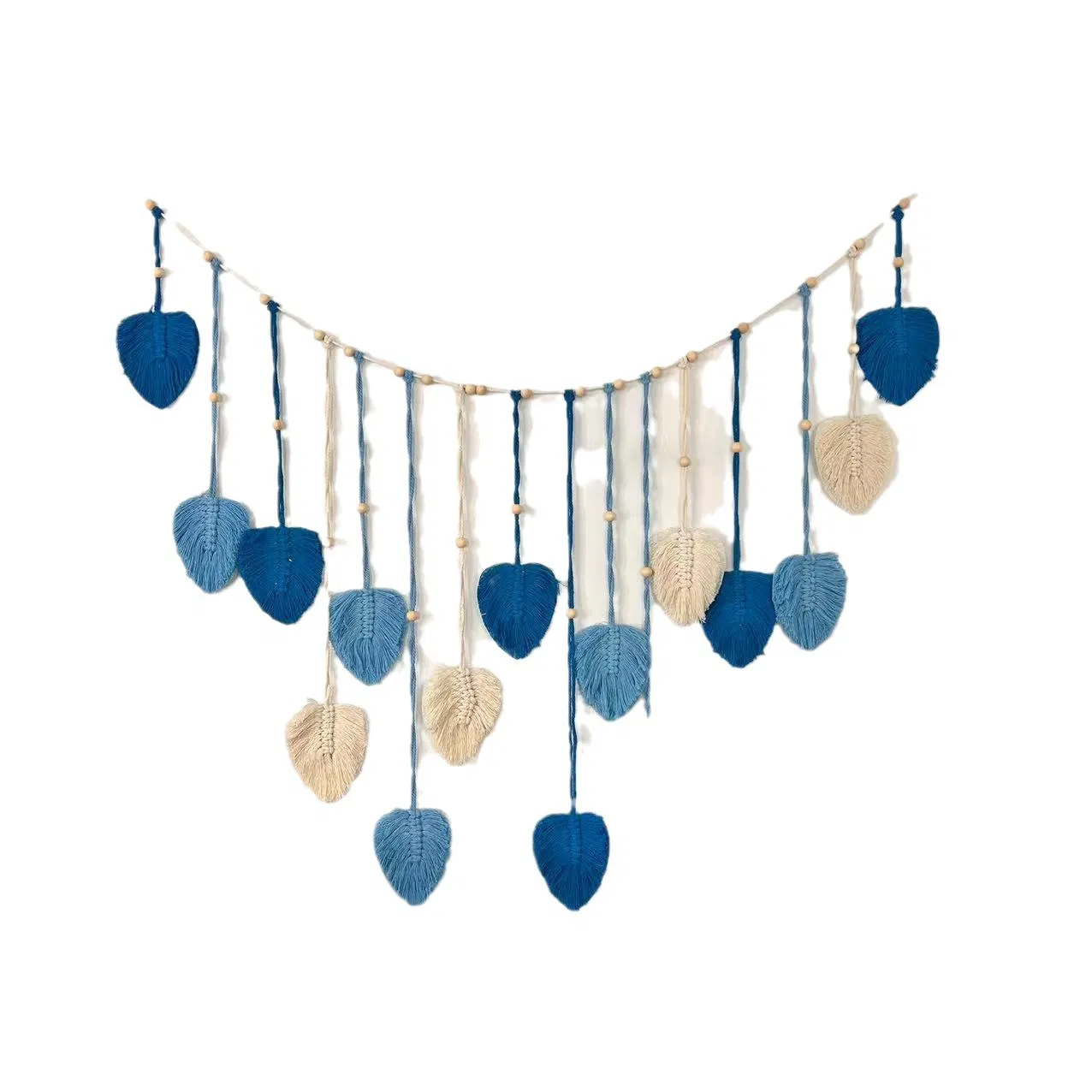 Beautiful Room Decoration, Leaf Hanging on The Wall, Modern Macrame Wall Art Tapestry, Macrame Feather Wall Hanging on The Wall