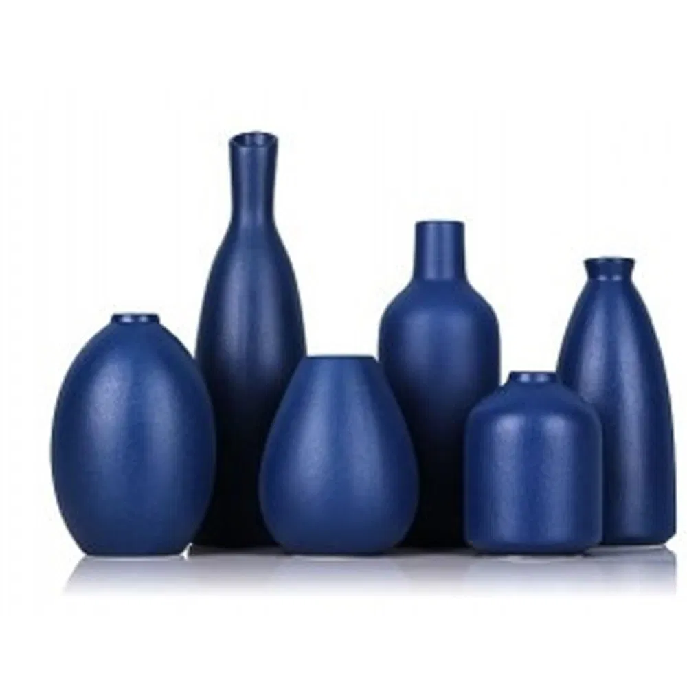 Ceramic Porcelain Flower Vases Black White Vase Set of 3 Suite for Home Decor Table Decorative