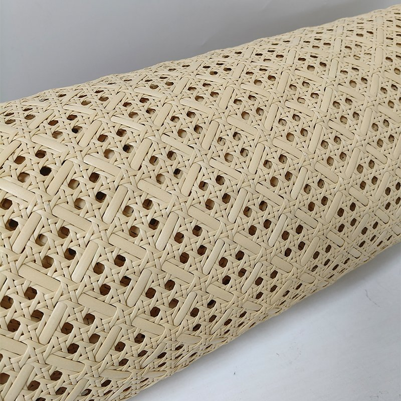Floral Weave Natural Appearance Furniture Making Synthetic Rattan Webbing Roll