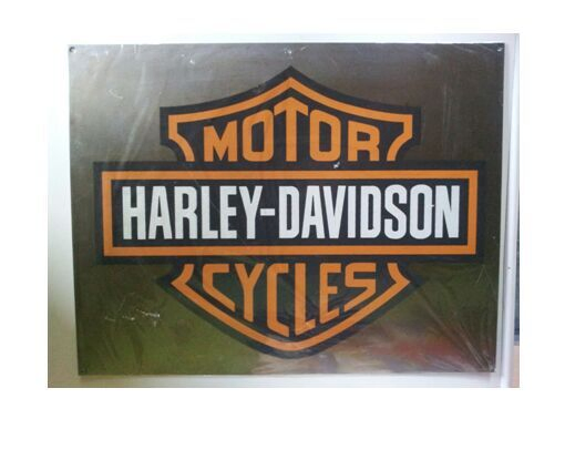 Rectangle Metal Signs Plaque Wall Art Home Decoration with "Motor Cycle"