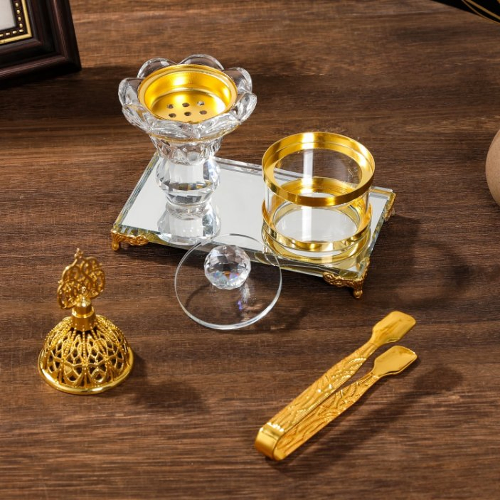 Creative Arabian Crystal Aromatherapy Stove Clip Dual-Purpose Incense Insert Candle Religious Incense Burner Festive Decorative Ornaments