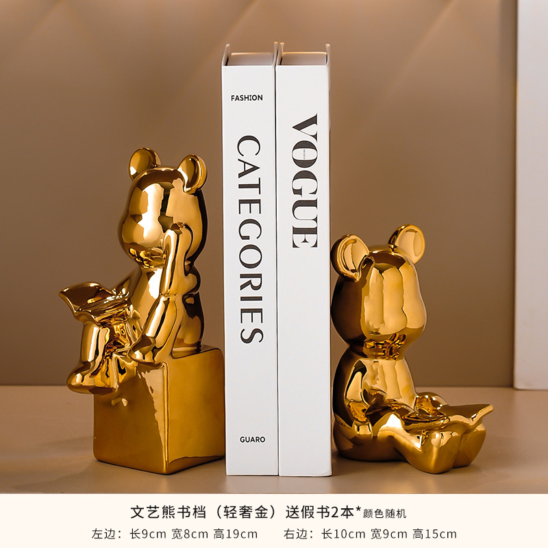 Luxury Contemporary Decorative Bookends, Elegant Home Office Accessories