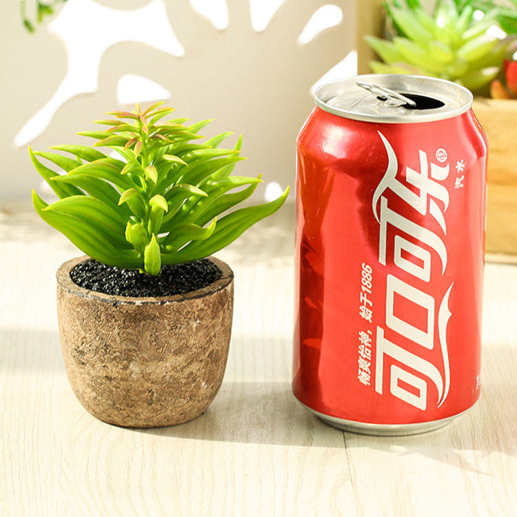 Mini Assorted Succulents Plants Artificial Potted Desktop Plants Decor Set of 4