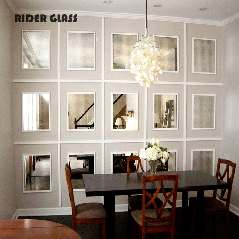 Decorative Wall Antique Mirrors Without Frame, Large Frameless Mirrors