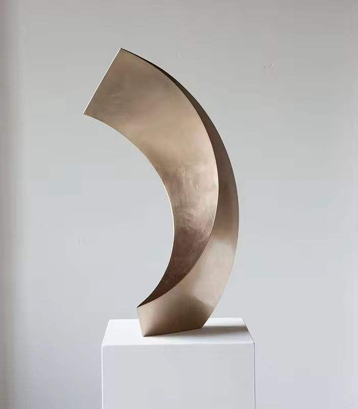 Modern Abstract Metal Sculpture - Handcrafted Stainless Steel Wire Art Decor, Silver Human Figure Statue for Home &amp; Office, Growth-Themed Indoor Sculpture