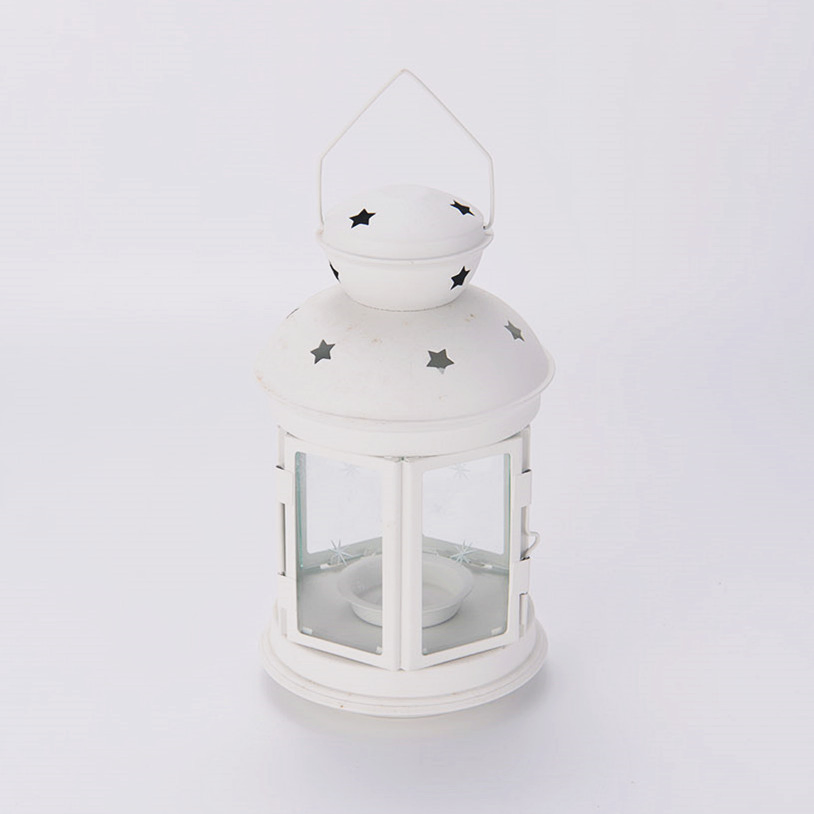 Black Decorative Hanging Lantern Candle Holder Wrought Iron Metal Candle Holders Industrial Candelabra