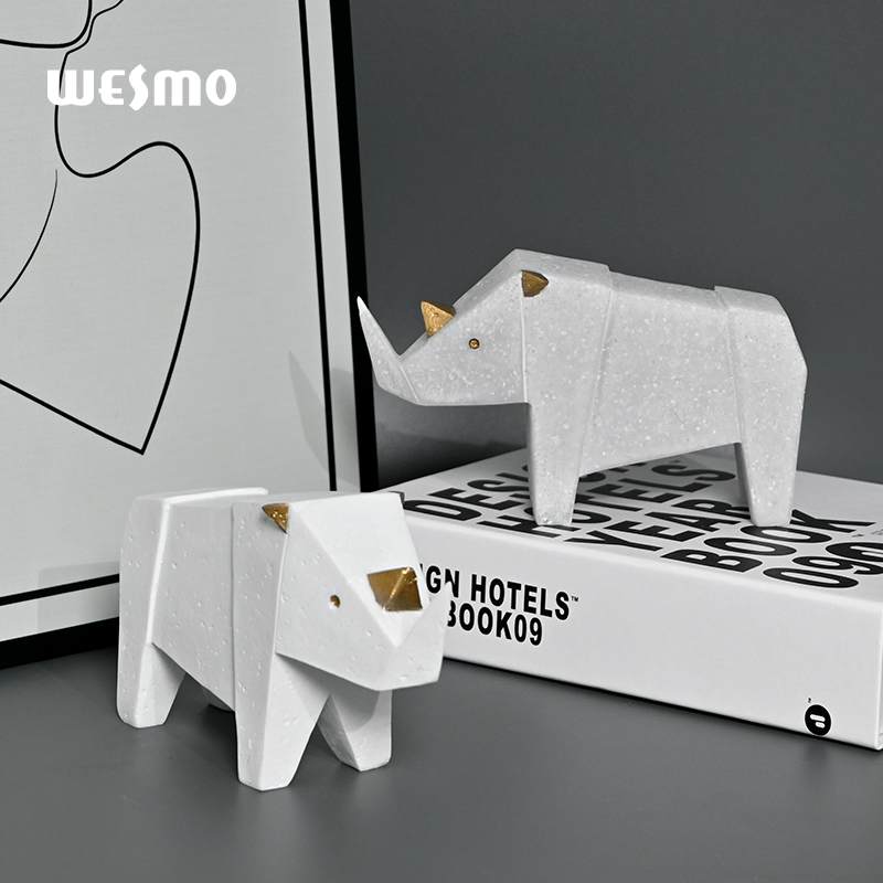 Minimalist Home Decor Luxury Desk Office Decorative Accent Resin Statue Animal Decorations