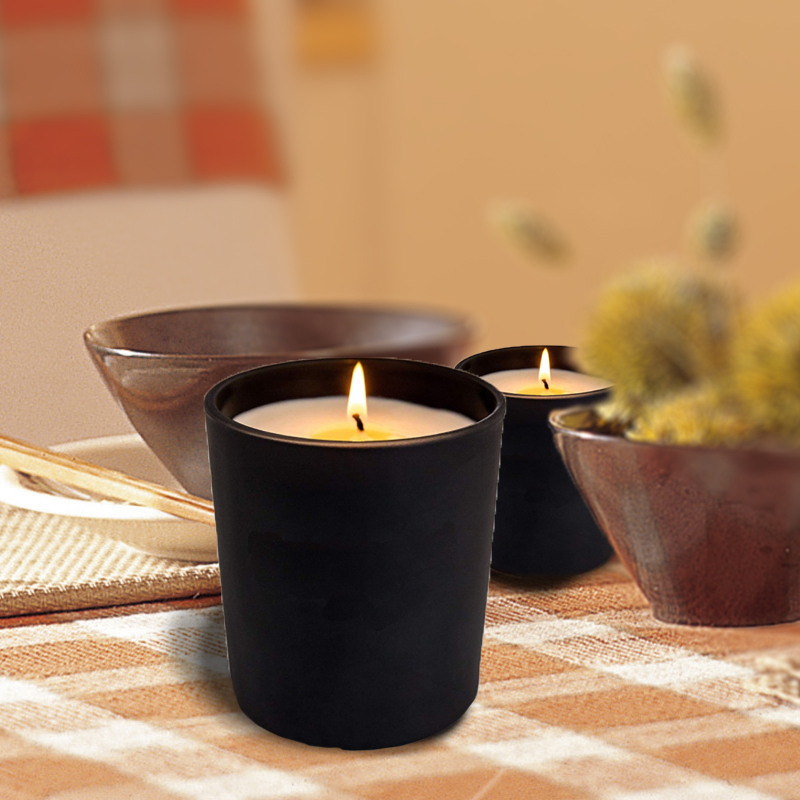 Wholesale Candle Holders Clear &amp; Colored Glass Candle Holder with Wooden Lid