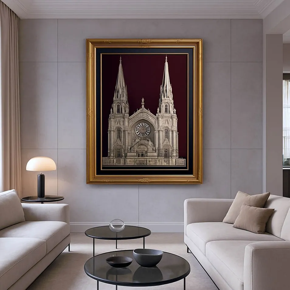 Silver Metal Wall Art Details