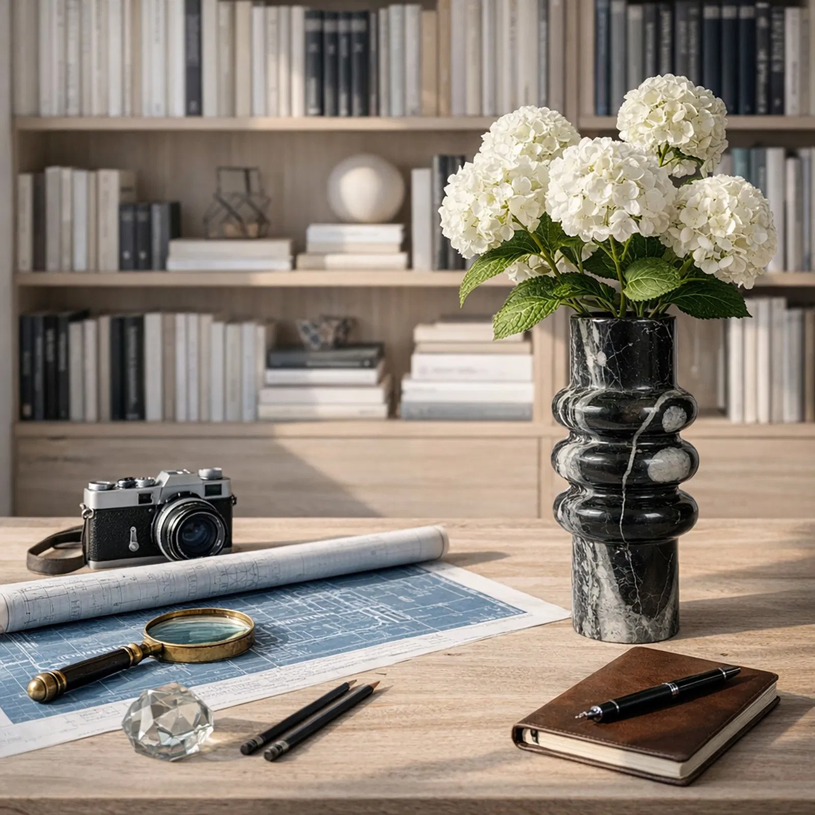 Marble Flower Vase Display 6