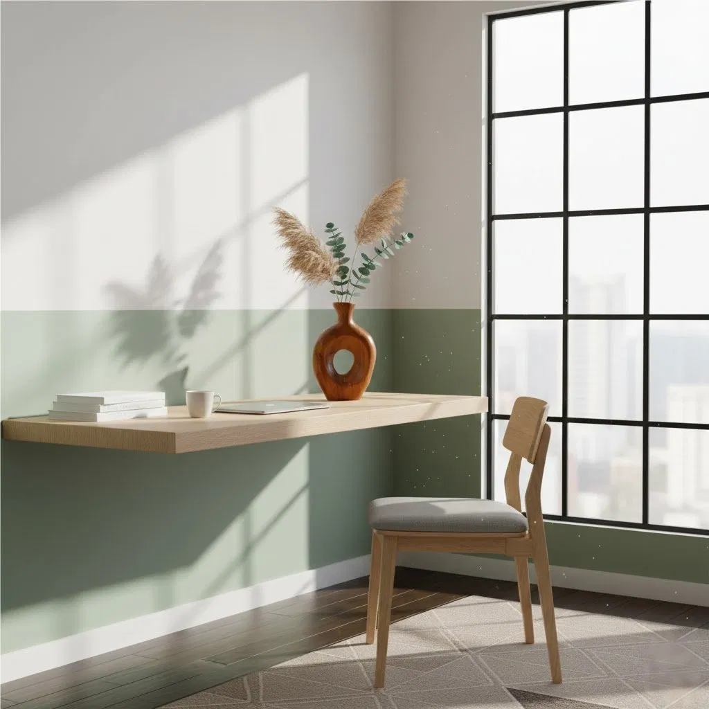 Cutout Circle Teak Vase, Organic Shape, Stylish Interior Accent