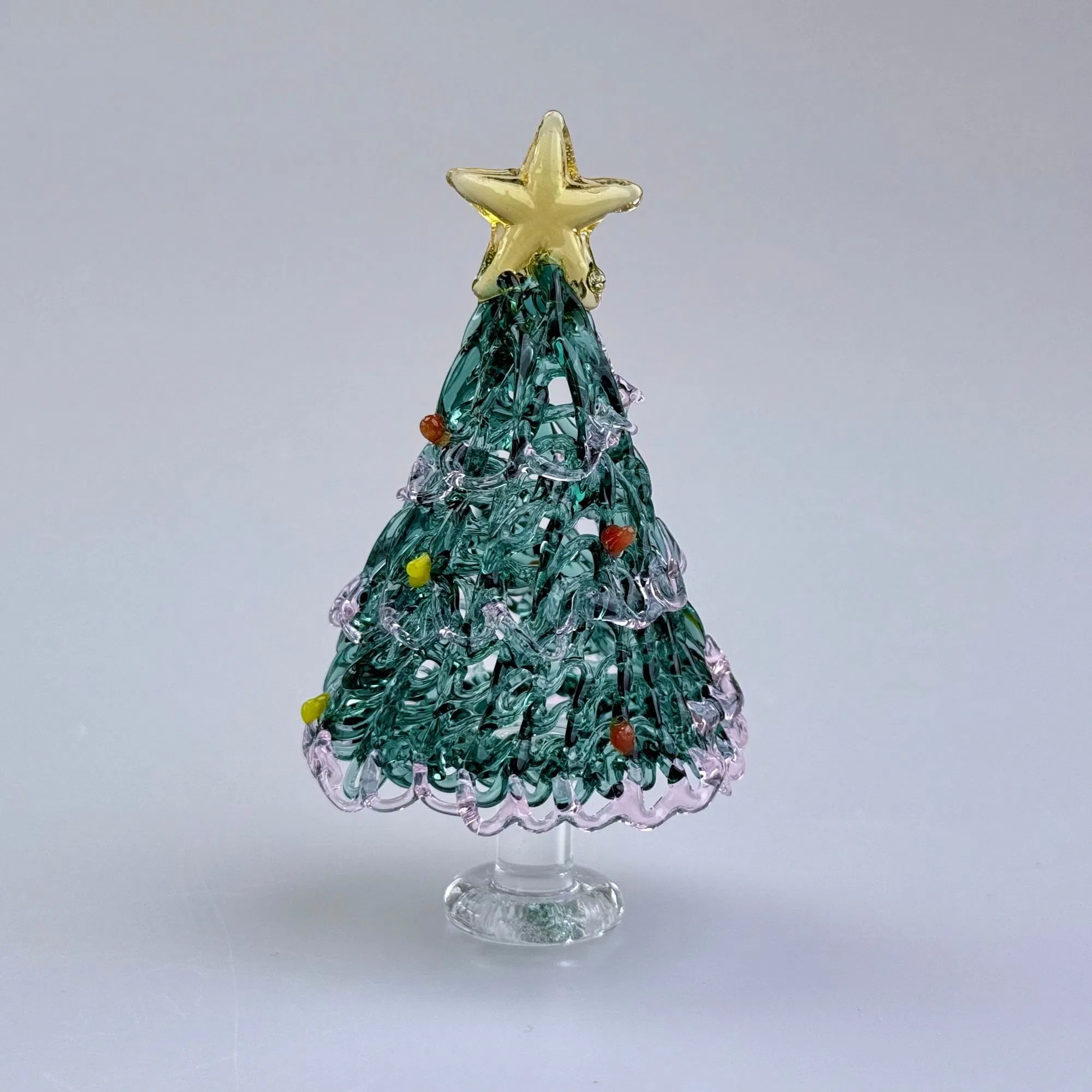 Custom Gifts Mini Christmas Tree Home Desktop Trinkets Glass Handicrafts Christmas Decoration
