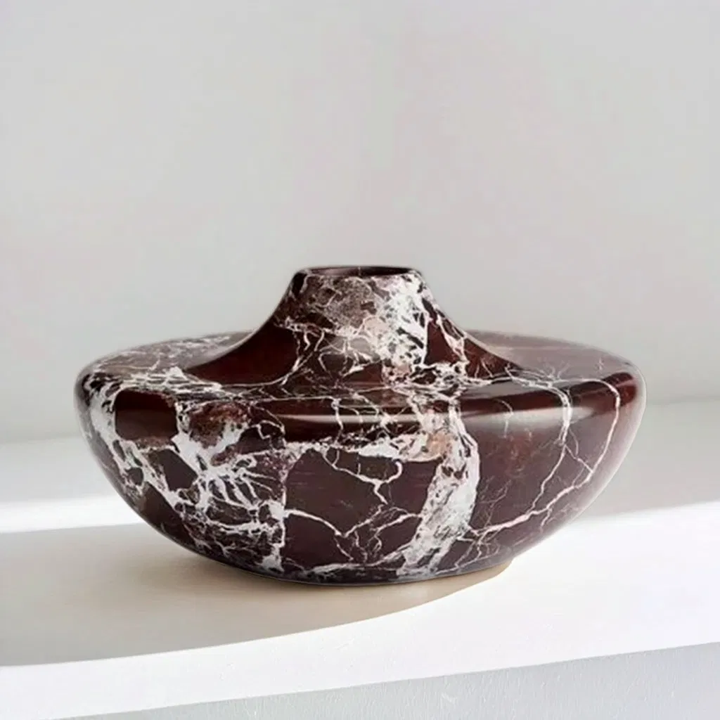 Red Marble Vase 2